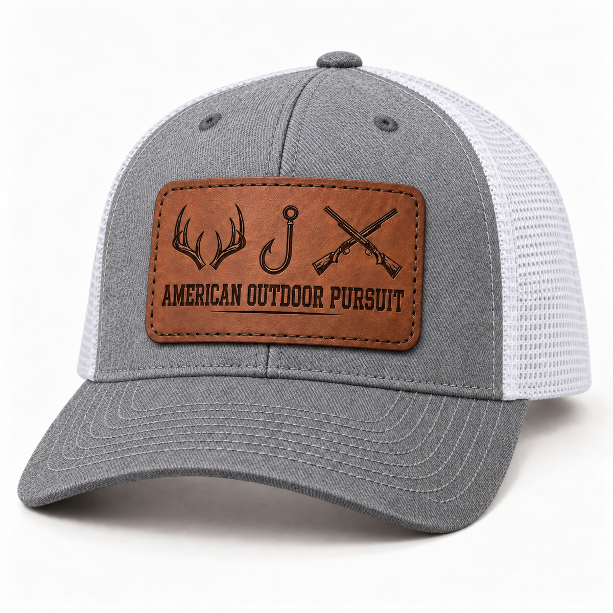Triple Icon Hat - Heather Gray/White