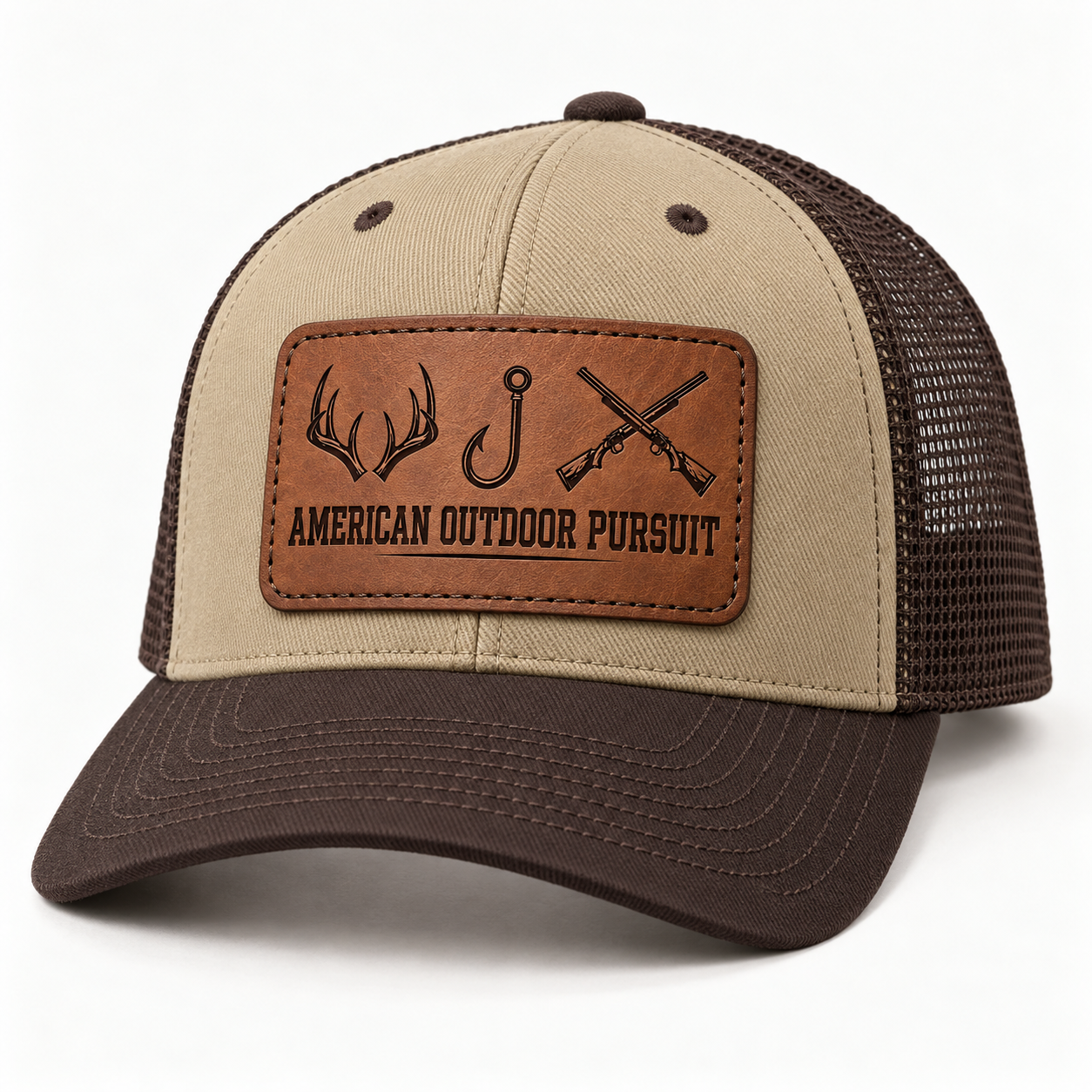 Triple Icon Hat - Khaki/Coffee